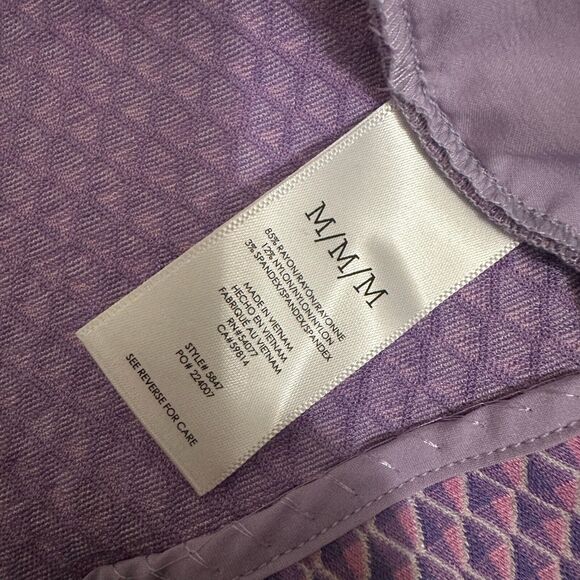 CABI The Maverick Imperial Blazer Jacket Lavender Argyle Office Preppy - Picture 12 of 15